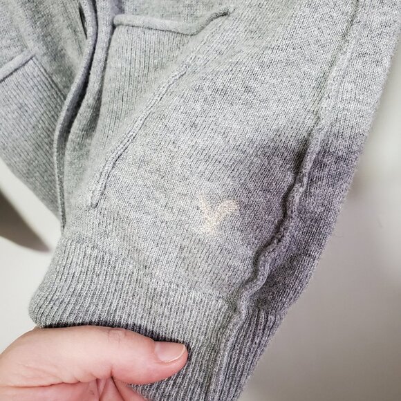 AMERICAN EAGLE Vintage Angora Rabbit Blend Cardigan Button Up Grey Women's Small - Picture 5 of 11